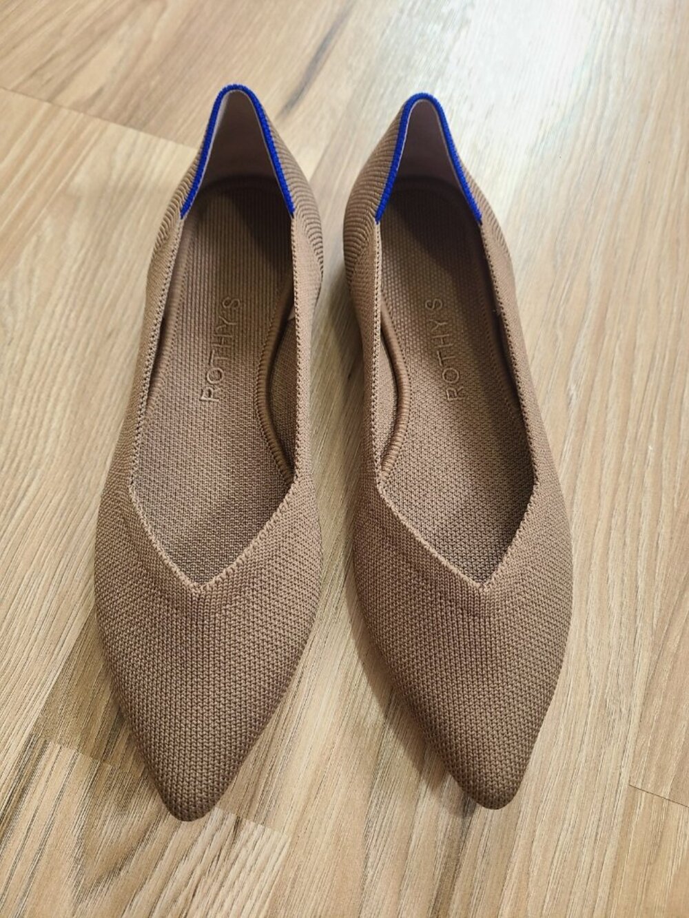Rothy’s The Point Ballet Flat Slip-On Comfortable Brown Size 6.5